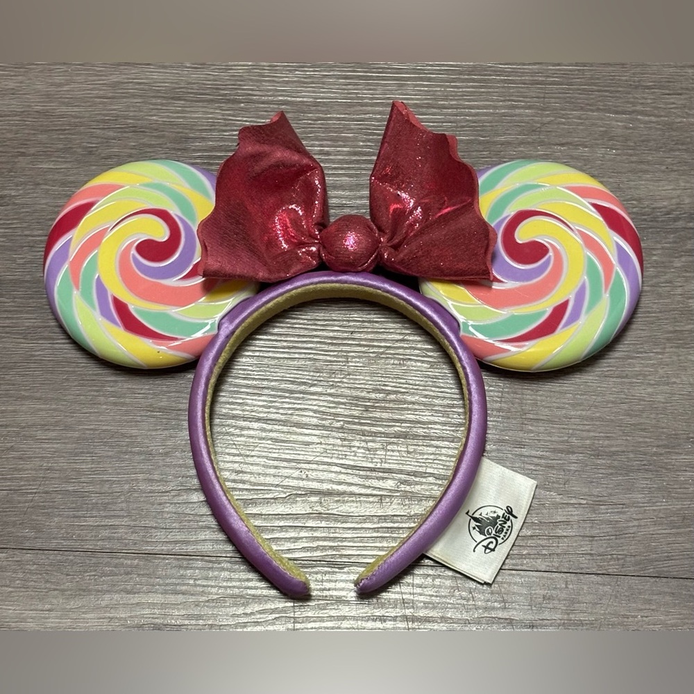 Disney Parks authentic Disney Eats Lollipop Minnie Mouse Ears Headband
